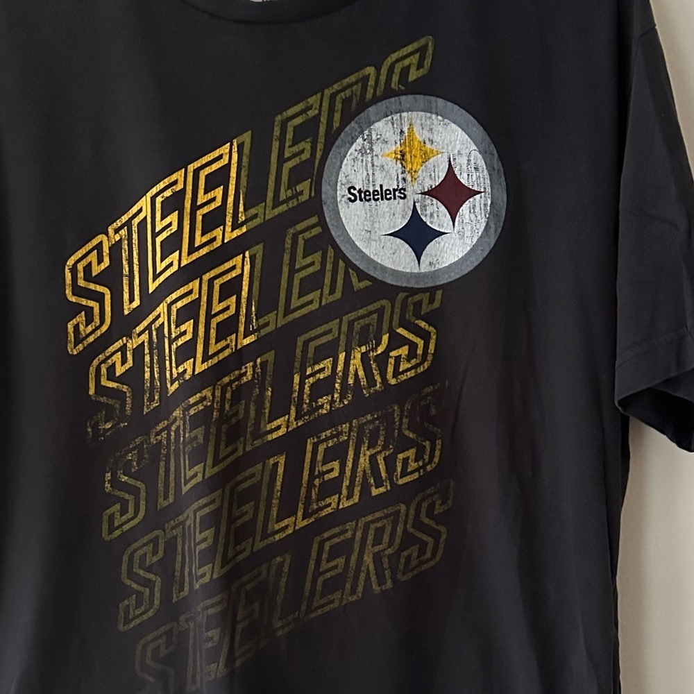 NFL Team Apparel Steelers Vintage Tee Shirt Size L - Picture 2 of 7